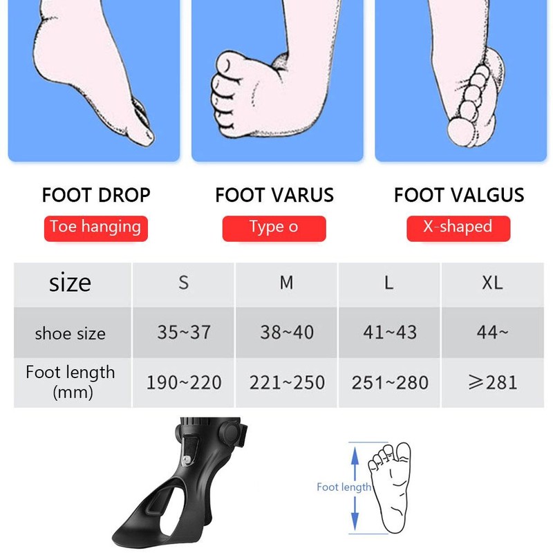 Lightweight Foot Support Foot Varus Orthosis and Ankle Correction Support