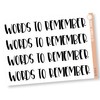 Words To Remember Header Stickers, Dashboard Pages, Dash Board Notes,