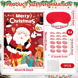 VEQENIFY Christmas Party Games Supplies, Pin Wall Stickers with Stickers Eyes, Children's Funny Activity Tool, Christmas Parties, Party Accessories for Children, Birthday, Christmas Gift