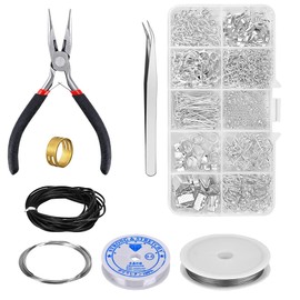 Queta Jewellery Making Set, Jewellery Crafting Accessories includes Pliers Jewellery Repair Set Necklaces Band Pendant Accessories Kit for DIY Craft Supplies (Type 1).