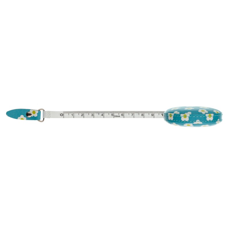 The Quilted Bear Daisies Retractable Tape Measure with Double Sided