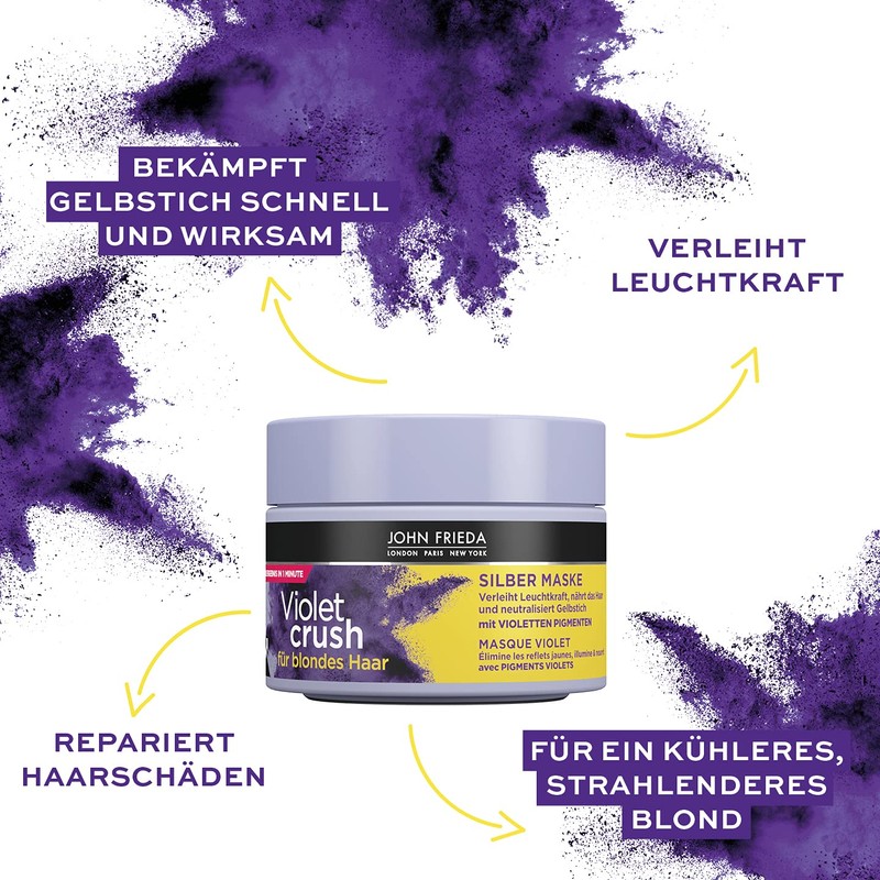 John Frieda Violet Crush Silver Mask, Contents: 250 ml, For