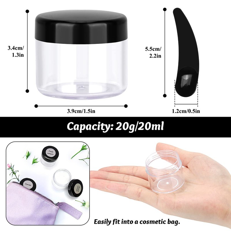 BELICOO 24 Pieces 20 ml Empty Cream Containers Jars, Cream