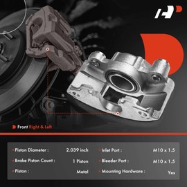A-Premium Disc Brake Caliper Assembly Without Bracket Compatible with Select Chevy and Pontiac Models - Chevette, Acadian 1983-1987 1.6L 1983-1986 1.8L, T1000 1983-1987 1.6L - Front Side