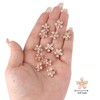 YISSION 20 Pcs Mini Rhinestone Flower Hair Clips Cute Rose