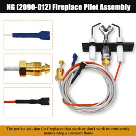 Zhenx IPI Pilot Assembly 2090-012 Natural Gas (NG) Fireplace, Pilot Assembly Replacement, Compatible with Heat-N-Glo, Quadra-Fire, Heatilator Majestic and Outdoor Lifestyle fireplaces and stoves