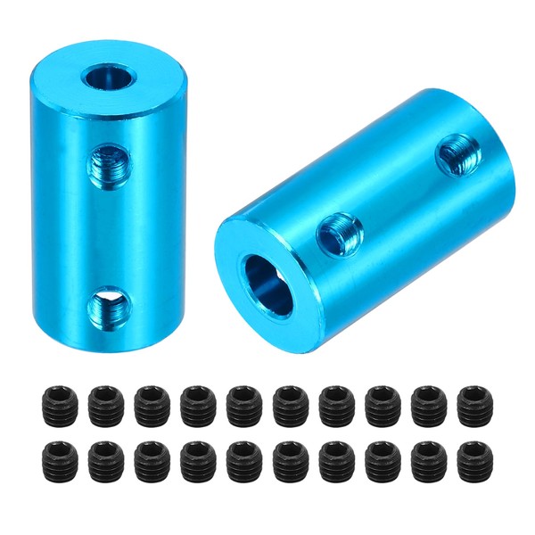 sourcing map Rigid Screw Coupling 4mm to 6mm Shaft Coupler