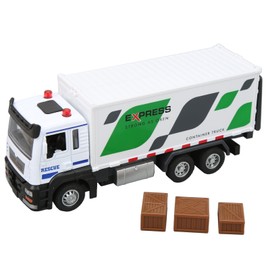 1:32 Alloy Container Truck Toy Model Simulation Sound Light Container Truck Toy Semi Trailer Vehicles Toy with Battery