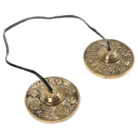 Kisangel Delicate Copper Cymbal Bell Creative Percussion Instrument for Yoga Meditation High Pitched Tone Durable Design for Mindfulness and Sound Healing