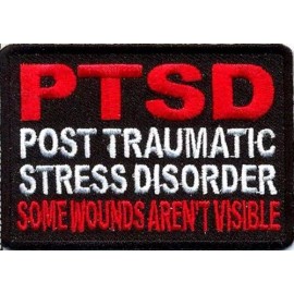 PTSD Post Traumatic Stress Disorder PATCH Military Veteran Morale Tactical Biker