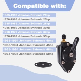 438556 Fuel Pump Fits For Johnson Evinrude OMC BRP Boat Motor Outboard 25 35 50 65 70 75 85 88 90 100 105 115 125 135 140 HP Replace 18-7352