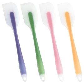 YINGDIHUT Espátula de Silicona para Cocina, 4 Colores - Miserables Espatula Silicon de Alimentos Calor Hasta Cuchara de Silicona Duradera y Reutilizable para Batir Crema, Hacer Pasteles (28CM)