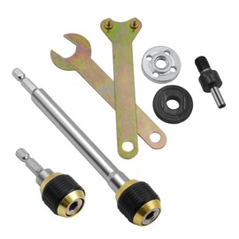 Wixine 2Set Electric Drill Conversion Angle Grinder Connecting Rod for Cutting Disc Polishing Wheel Metals Handle Holder Adapter