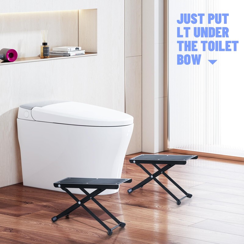 Foldable Toilet Stool - Portable Travel Poop Stool for Toilet,