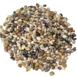 Rahato 2.5 lbs Pebbles for Indoor Plants, Vase, Succulent, 3/8" Gravel for Plants, Pots Indoor, Bamboo Rocks for Bamboo Plants, Decorative Small River Rock, Highly Polished