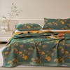 3 Piece Ginkgo Quilt Set with 2 Pillow Shams Queen