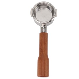 Coffee Portafilter 58mm Bottomless Stainless Steel Detachable Heat Resistant High Compatibility Easy to Clean 2 Ears Portafilter for Breville 9 C1 Rosewood