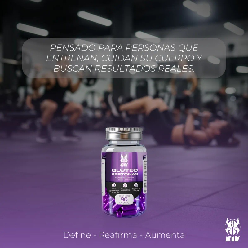 Suplemento Glteo Peptonas Kiv Reductor Abdominal 90 Cps Sin Sabor