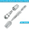 2Pcs 3/8inch Reusable Hydraulic Hose Field Repair Kit for Hydraulic
