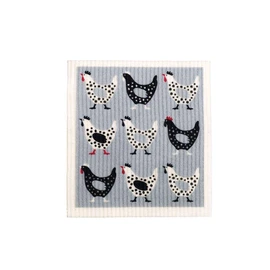 Retro Kitchen - Biodegradable Dish Cloth - Hens