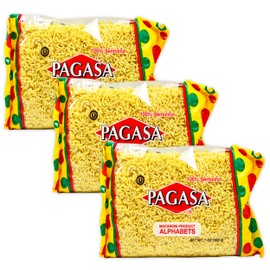 Pagasa Pasta Alphabet Pasta Letters 3-Pack - Pagasa Alphabet Pasta For Kids, Soup | Bulk Pasta Noodles Pack (7oz)