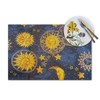 Sun Moon Placemats Set of 4, Sun Moon Stars Space