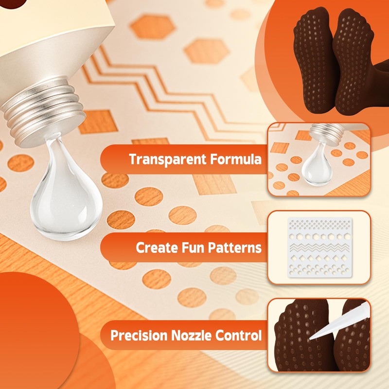Sock Stop Glue 2 Pack – Transparent Anti Slip Sock