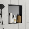 Stainless Steel Shower Niche 19 X 15 Gunmetal Black Wall