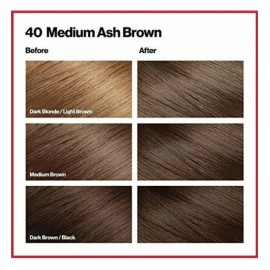 Revlon Pack of 3 Revlon Color Silk Hair Color #40 Medium Ash Brown
