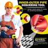 2 in-1 Inner-Outer Pipe Deburring Tool,PVC Chamfer Tool,Chamfer Reamer,Pipe Deburring