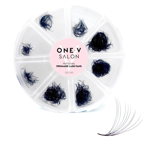 One V Salon Pro 10D Promade Loose Fans, 1000 Premade