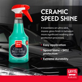 Griot's Garage Ceramic Speed Shine Detail Spray for Car Detailing, Provides a High-Gloss Finish and Extends Life of Coatings, 10945, 22 oz