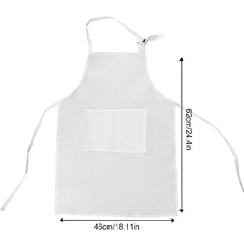 KZNKZN Kids Apron And Chef Hat Set, Kids Baking Set?Toddler Apron?Adjustable Children Kitchen Chef Apron With 2 Pockets For Cooking Baking Painting Crafting(White, Large)