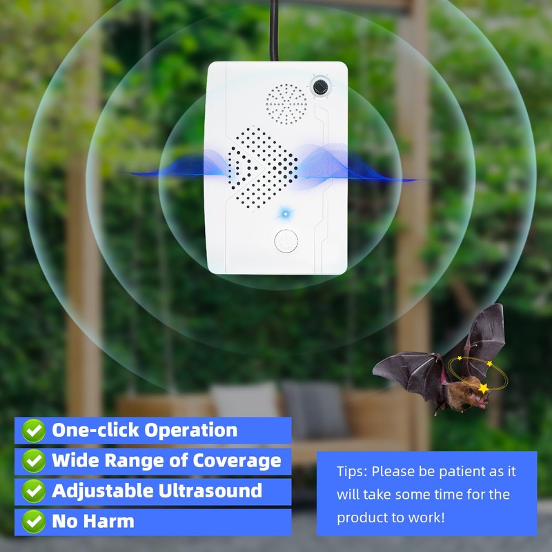 Bat Repellent for Attic: 2 Pack Bat Deterrent Devices -