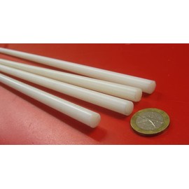 Natural Nylon Extruded Round Rod .375" (3/8") x 5 Ft Length 8 pcs 40 Feet