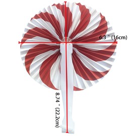 Bestage 24 Pack Round Folding Handheld Paper Fans Accordion Fans Assortment for Party Wedding Favor Birthday Supplies
