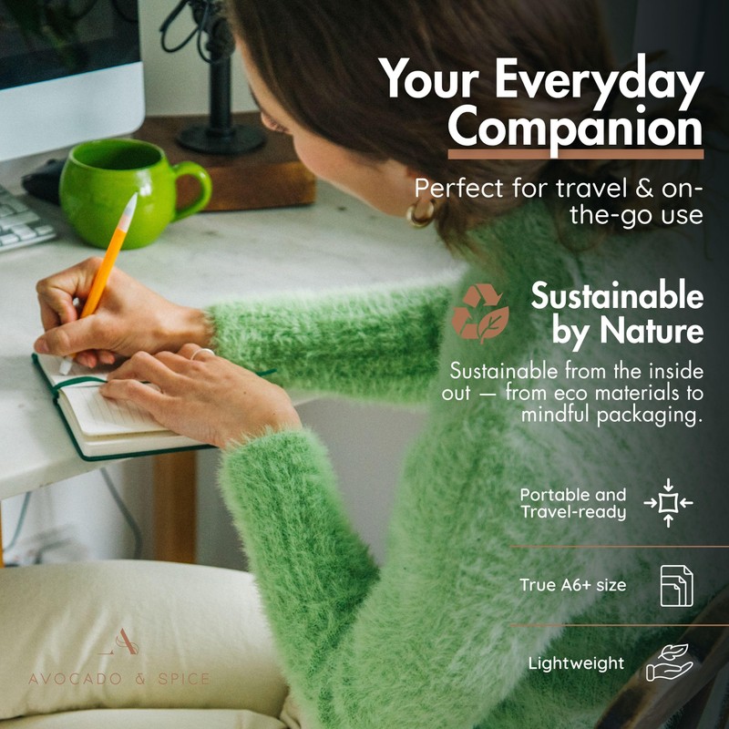 Small Notebook A6 by Avocado and Spice® - A6 Pocket