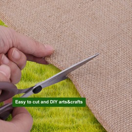 Agfabric Natural Burlap Fabric Roll,45 inch x15Feet,High Density Burlap Roll, Multipurpose Jute Fiber Material for Gardening, Decorations,Wedding Table Runners