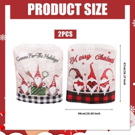 2 Pcs Christmas Chair Covers,Christmas Chair Back Covers Christmas Seat Covers Christmas Chair Slipcovers,Christmas Dining Room Chair Covers Santa Claus Chair Covers for Christmas Home Decoration
