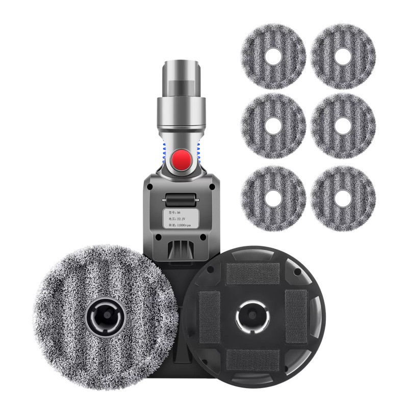 E.LUO Electric Mop Head for Dyson V7/V8/V10/V11 with 6 Pads