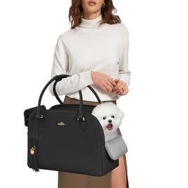 Wakytu Dog Carriers for Small Dogs, Dog Purse Carrier for Small Dogs with Treat Pouch, Soft-Sided Dog Carrier Airline Approved, Dog Tote Bag Pet Carrier for Puppy Kitten,S