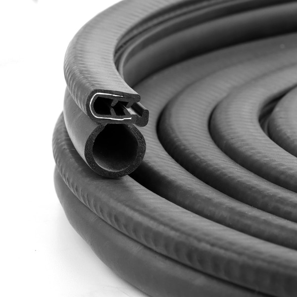 0.59"×0.9" Rubber U Channel Bulb Trim Seal,Flexible PVC Edge Guard