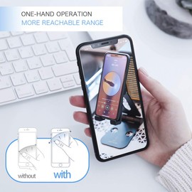 Finger Ring Stand, Lamicall Cell Phone Holder : Universal Phone Ring Cradle Kickstand Compatible with Phone Xs Max XR X 8 7 6 6s Plus 5s, Galaxy S8 S7 S6, All Android Smartphone - Sliver - 01