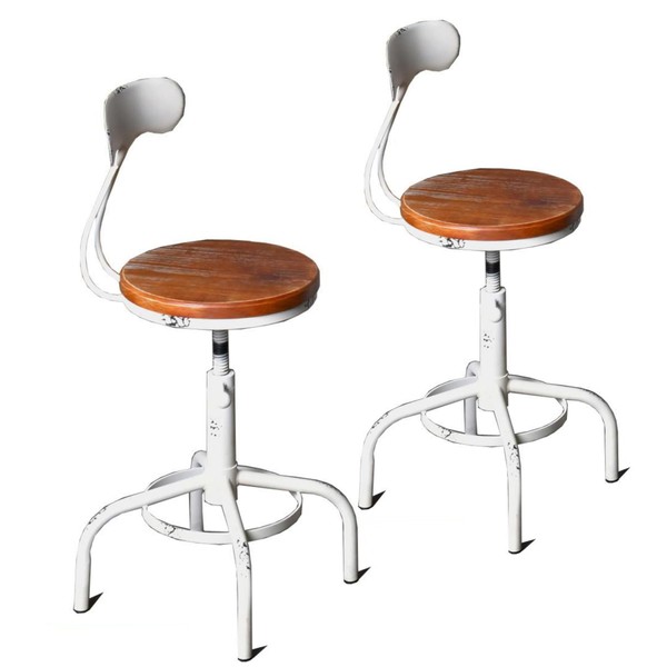 Topower Home Kitchen Stool, Industrial Counter Stool, Height Adjustable Swivel