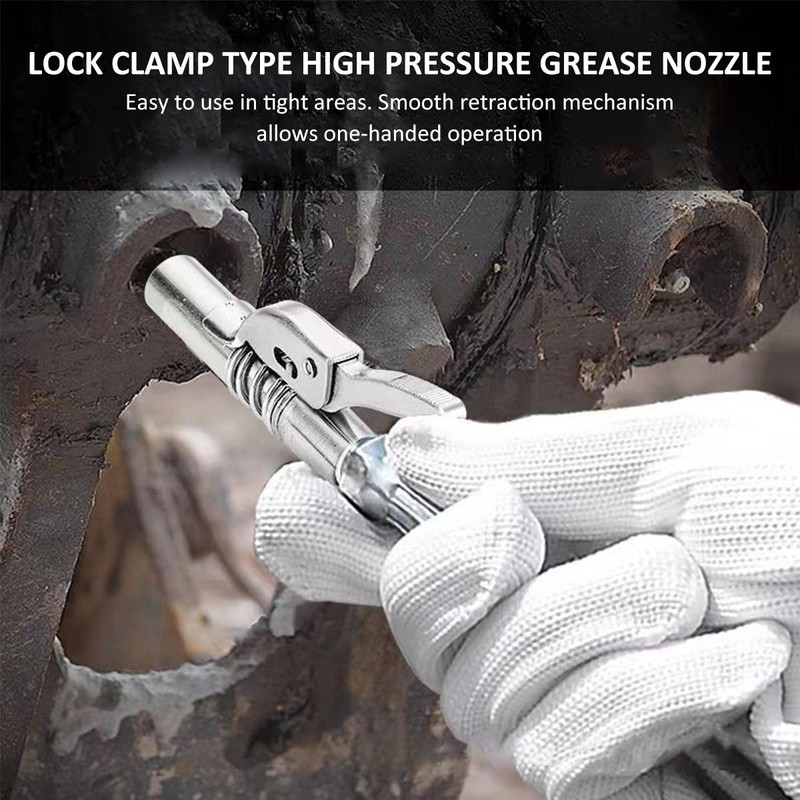 AORRZER Grease Gun Coupler 2 PCS, Strong Lock on Greases
