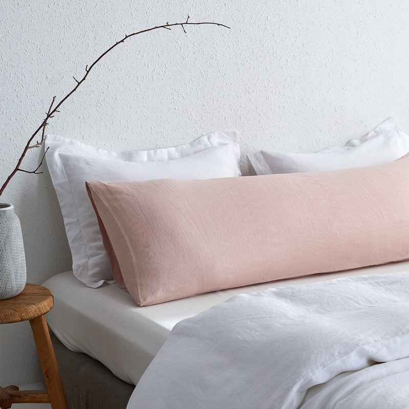 Simple&Opulence Body Pillow Cover 20" x 54",100% Pure Linen, Ultra