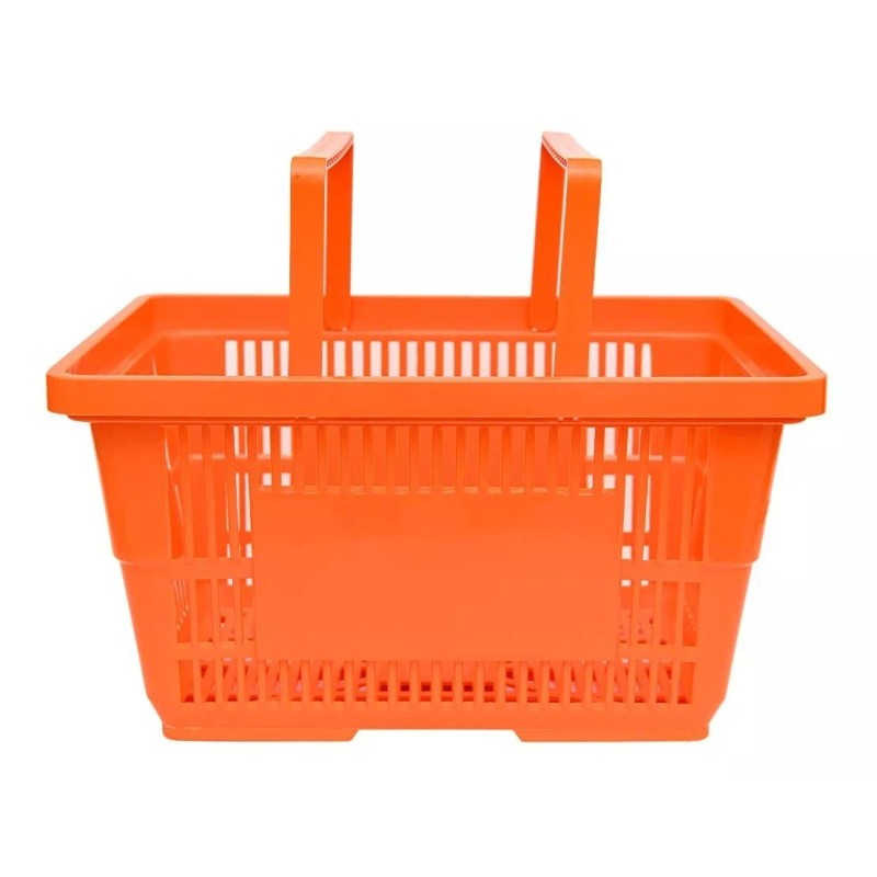Exhivit Canastilla Plastica Apilable De Mano Para Supermercado Paq5