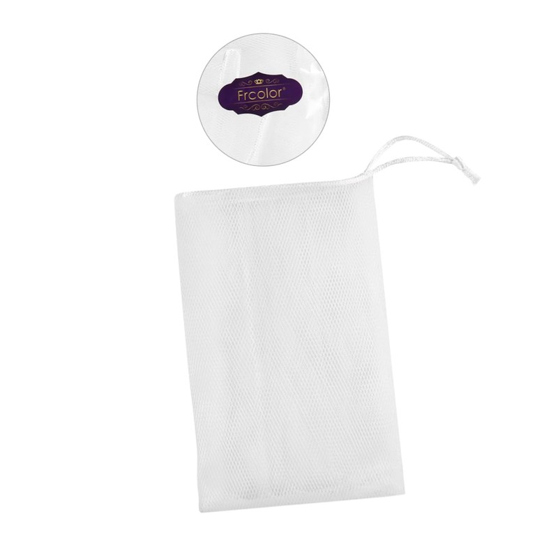Frcolor 10 PCS Exfoliating Mesh Soap Saver Pouch Bag Sack