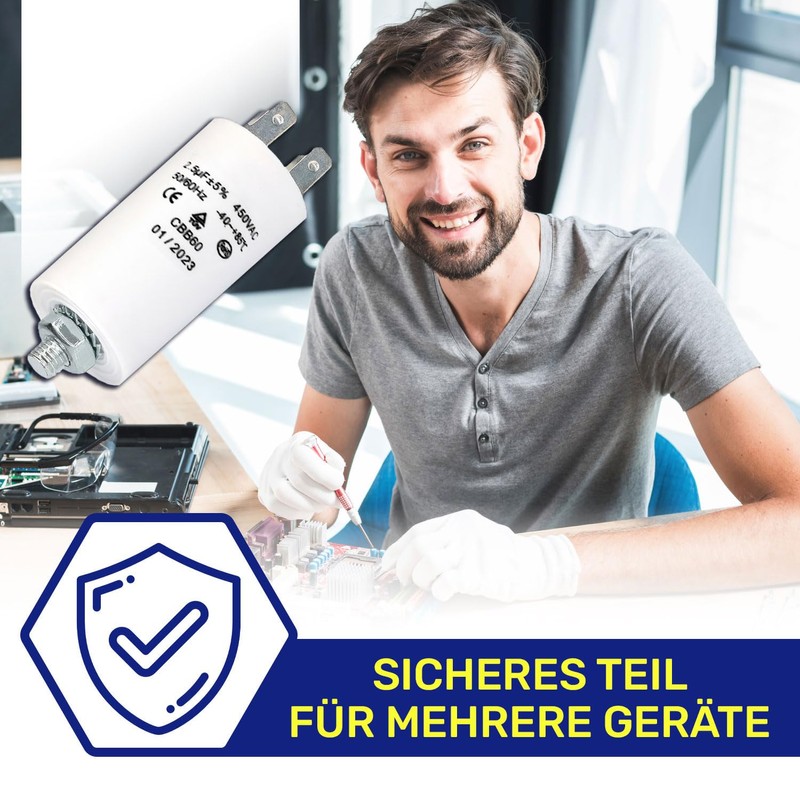 Capacitor 2.5µf 450V 50/60Hz Starting Capacitor Type CBB60 with an