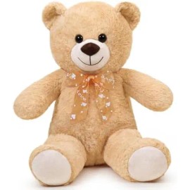 Hot Selling 16-Inch Unisex Teddy Bear Soft Pp Cotton Stuffed Animal Plush Teddy Bear for Girls KidsColor: Light brown, size: 15.7in/40cm